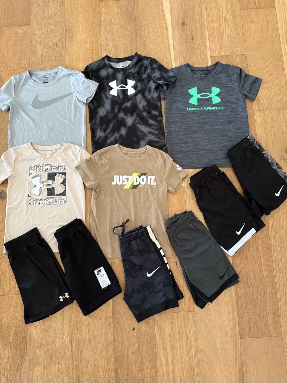 Kids Athletic Tee & Short Bundle - (Nike & Under Armour)